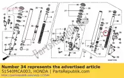 pijp, stoel van Honda, met onderdeel nummer 51540MCA003, bestel je hier online: