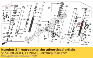 Honda 51540MCA003 pijp, stoel - Onderkant