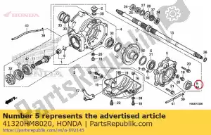 honda 41320HM8020 cover set, gear case - Bottom side