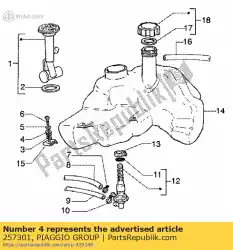 Here you can order the pad from Piaggio Group, with part number 257301: