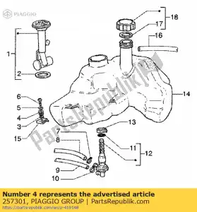 Piaggio Group 257301 almohadilla - Lado inferior