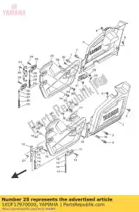 yamaha 1XDF17970000 charnière - La partie au fond