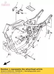 Qui puoi ordinare frame comp. Da Yamaha , con numero parte 3LS211100233: