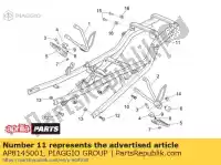 AP8145001, Piaggio Group, Suporte de sela. areia. gato. aprilia  rs 125 2006 2007 2008 2009 2010, Novo