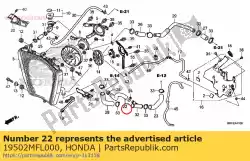 Here you can order the hose, oil cooler from Honda, with part number 19502MFL000: