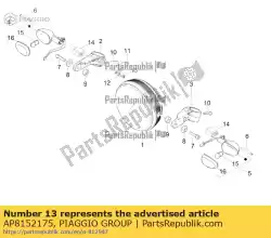 Ici, vous pouvez commander le vis à six pans creux m6x10 auprès de Piaggio Group , avec le numéro de pièce AP8152175: