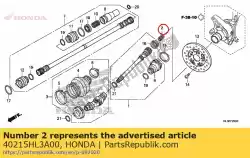 Here you can order the spg rr shaft from Honda, with part number 40215HL3A00: