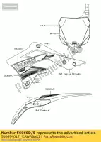 560694017, Kawasaki, patrón, guardabarros rr, rh kx450fef kawasaki kx 450 2014, Nuevo