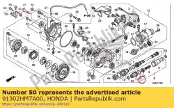 Ici, vous pouvez commander le bande, botte (d27) auprès de Honda , avec le numéro de pièce 91302HM7A00: