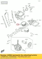 13008Y003, Kawasaki, anel-conjunto-pistão kvf300ccf kawasaki  brute force kvf 300 2012 2013 2015 2016 2017 2018 2020 2021, Novo