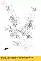 5YU115A00000, Yamaha, conjunto de engrenagem conduzida yamaha mt xv 1600 1670 1999 2000 2001 2002 2005 2006 2007 2008 2009, Novo