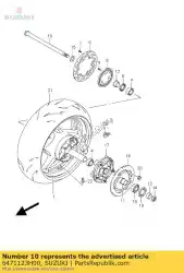 Tutaj możesz zamówić o? Tylna od Suzuki , z numerem części 6471123H00: