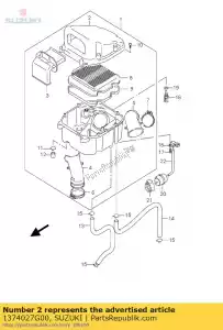 Suzuki 1374027G00 cap comp,air cl - Bottom side