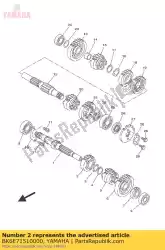 Here you can order the gear, 5th pinion from Yamaha, with part number BK6E71510000: