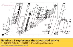 Here you can order the fork sub assy,r f from Honda, with part number 51480MENA41: