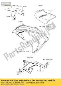 Kawasaki 560541301 merk, tankdeksel, kawasaki - Onderkant