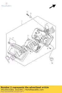 Suzuki 3412031G60 compteur de vitesse - La partie au fond