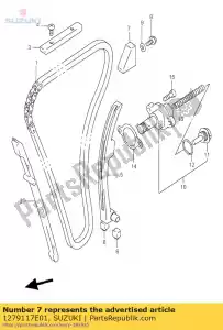 suzuki 1279117E01 guide, chaîne à cames - La partie au fond