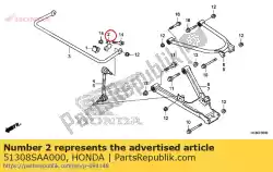 Here you can order the bracket, fr. Stabilizer from Honda, with part number 51308SAA000: