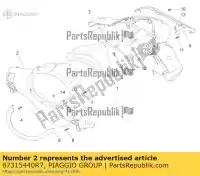 67315440R7, Piaggio Group, coperchio posteriore del manubrio     , Nuovo