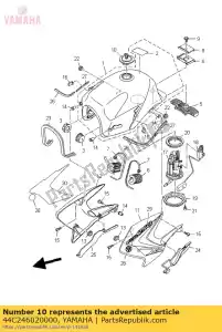 yamaha 44C246020000 conjunto de tapa - Lado inferior