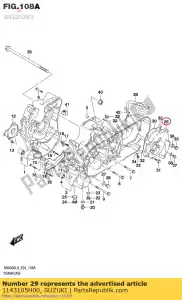 Suzuki 1143105H00 cubierta, caja de cambios - Lado inferior