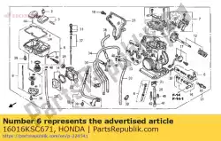 Aqui você pode pedir o conjunto de parafusos em Honda , com o número da peça 16016KSC671: