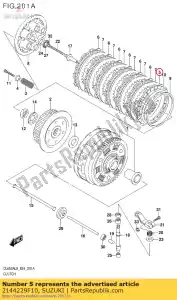 suzuki 2144229F10 plaat, koppeling dr - Onderkant