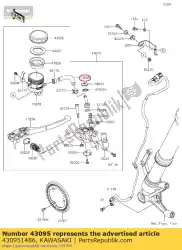 Qui puoi ordinare 01 tubo-freno da Kawasaki , con numero parte 430951486: