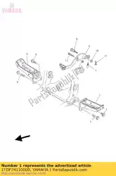 Here you can order the footrest 1 from Yamaha, with part number 1TDF74110000: