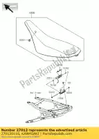 270120116, Kawasaki, gancio, sedile, rr ksf450b8f kawasaki kfx 450 2008 2009 2010 2011 2012 2013 2014, Nuovo