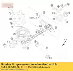 Qui puoi ordinare cilindro 50 lc b 2002 da KTM , con numero parte 45130005100B: