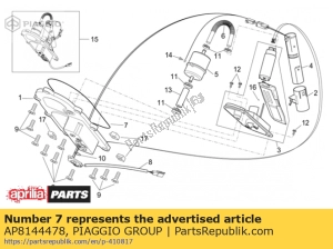 aprilia AP8144478 dichtring - Unterseite