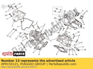 aprilia AP9150121 plate - Bottom side