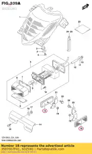 Suzuki 3597007F01 assy reflector, - Onderkant