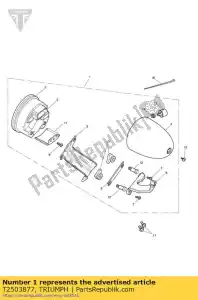 triumph T2503877 instrumenten kph - Onderkant