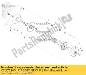 Piaggio Group CM275203 riemenscheibe - Lado inferior