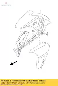 Suzuki 5312123H00YBD copertina, fen anteriore - Il fondo