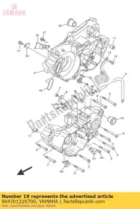 yamaha 904301220700 pakking (3jd1) - Onderkant