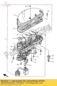 Yamaha 4BH835000000 conjunto do velocímetro - Lado inferior