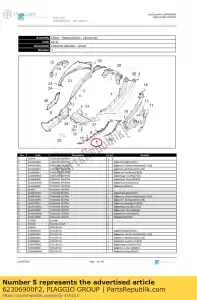 Piaggio Group 62306900F2 spojler lewy - Dół