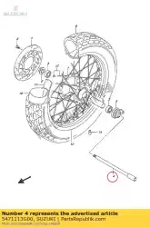 Here you can order the axle,front from Suzuki, with part number 5471113G00: