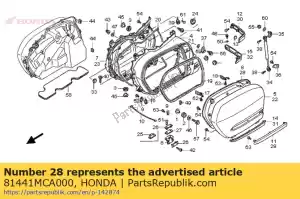 Honda 81441MCA000 tapa interior, l. alforja - Lado inferior