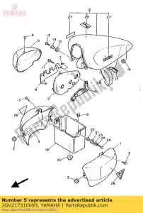 yamaha 2GV217310093 cubierta, lado 3 - Lado inferior