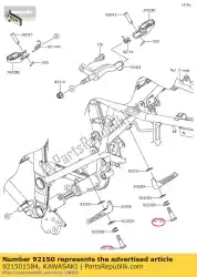 Ici, vous pouvez commander le boulon, douille, 8x34 klx250-e1 auprès de Kawasaki , avec le numéro de pièce 921501584: