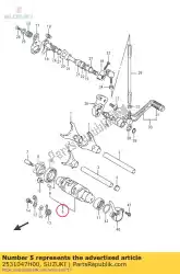 Aqui você pode pedir o came, mudança de marcha em Suzuki , com o número da peça 2531047H00: