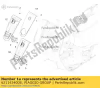 62114340DE, Piaggio Group, tampa da coluna de direção     , Novo