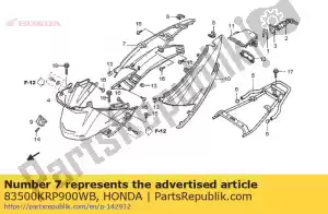 Honda 83500KRP900WB couvercle, r b * pb215c * - La partie au fond