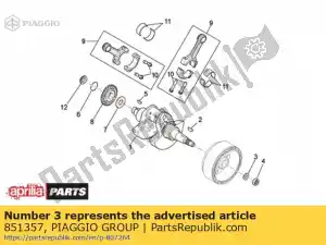 Piaggio Group 851357 sluitring d15x28x2,5 - Onderkant