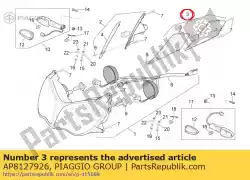 Tutaj możesz zamówić soczewka kierunkowskazu z przodu po lewej stronie od Piaggio Group , z numerem części AP8127926: